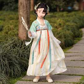 汉服女童2025新款春秋儿童古风演出服女孩超仙裙子中国风古装夏装