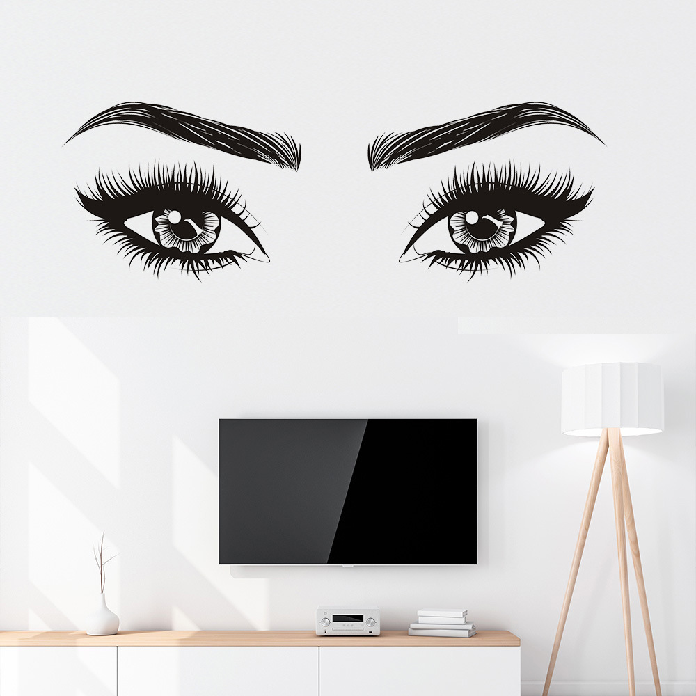 Cross-border New Decorative Wall Post Painting Beauty Eye Pattern Bedroom Living Room TV Background Wall Decorative Sticker PY-3