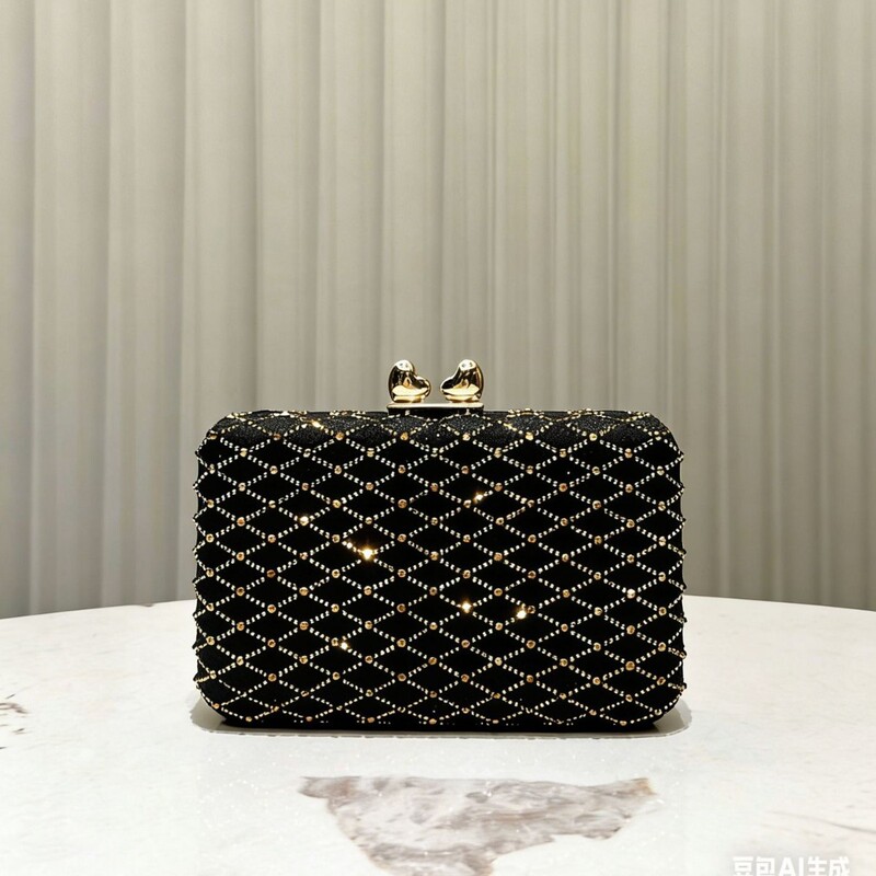Cross-Border Hot-Selling Evening Bag, Glittering Luxury Rhinestone Evening Bag, Women's Fashionable and Elegant Clutch Bag, Bridal Bag