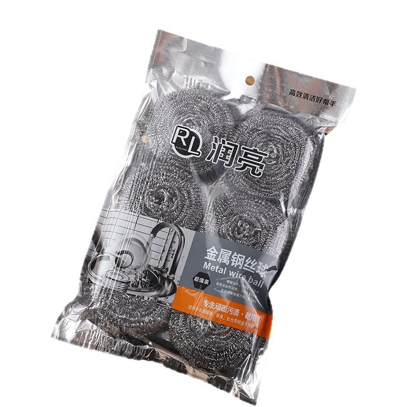 新しい家庭用スチールワイヤーボールキッチン食器洗いボールステンレス鋼クリーニングボールはスラグを落とさずに鍋を洗うことができます特大サイズ独立包装|undefined