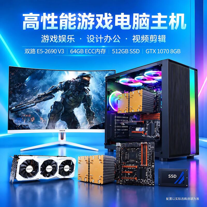 Factory direct two-way host source host e5 two-way game studio to send more node assembly machine computers Factory direct two-way host source host e5 two-way game studio to send more node assembly machine computers