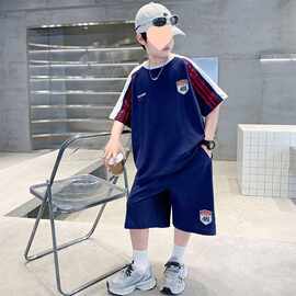 童装男童夏装套装批发新款夏季薄款男孩运动大儿童夏款短袖酷帅潮