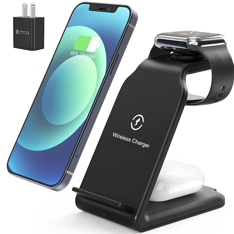 Wireless charger for iPhone Apple 14/13 three-in-one wireless charger bracket can be charged horizontally and vertically