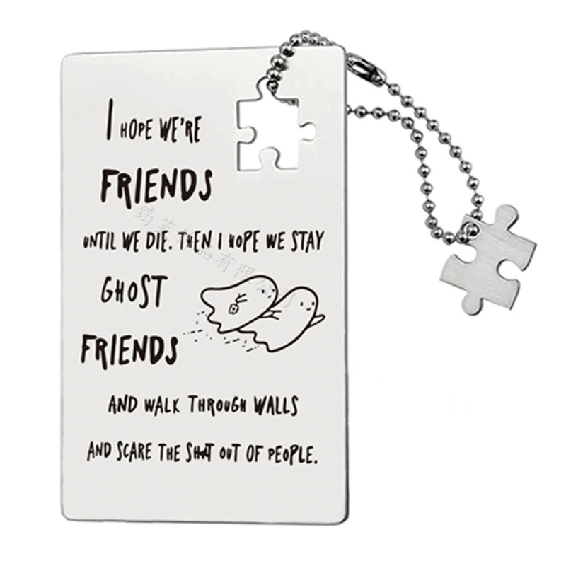 Трансграничные новые подарки на Хэллоуин из нержавеющей стали полые карты кошельки лазерные надписи головоломки могут быть изменены