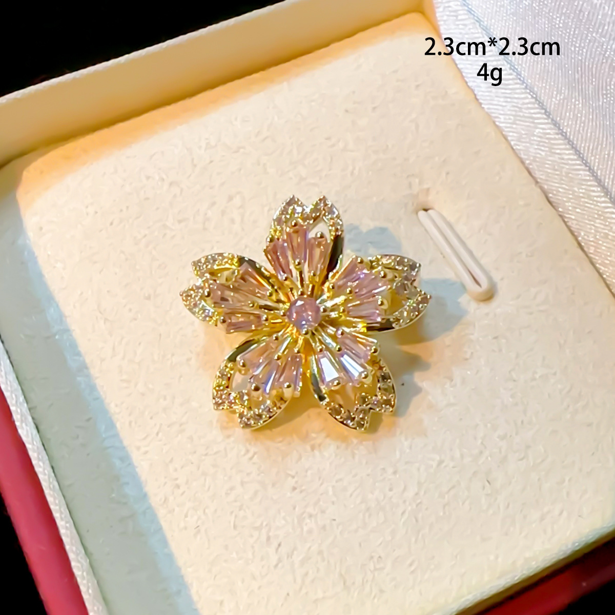 Shiny Flower Bow Knot Copper Plating Inlay Zircon Unisex Brooches display picture 7