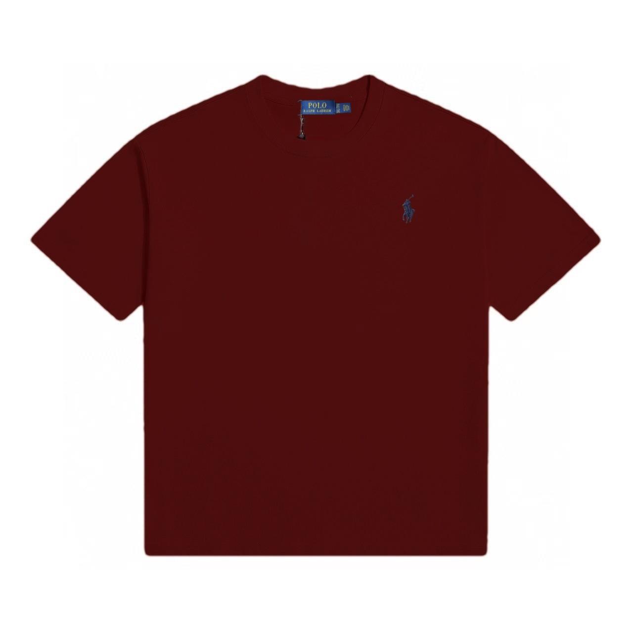 Burgundy-sapphire blue label
