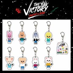 Stray Kidsの漫画風キャラクターキーホルダー、黄軒晨の周辺グッズ、可愛いアクリル製バックパックチャーム
