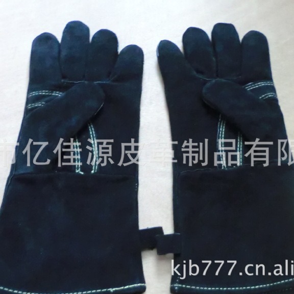 牛二层黑色电焊手套二层牛皮电焊手套