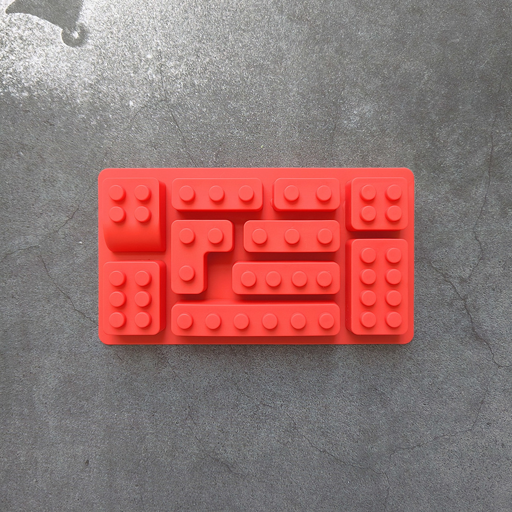10 bloques de silicona molde de hielo molde de pastel creativo DIY dulces galletas molde de chocolate para hornear 709