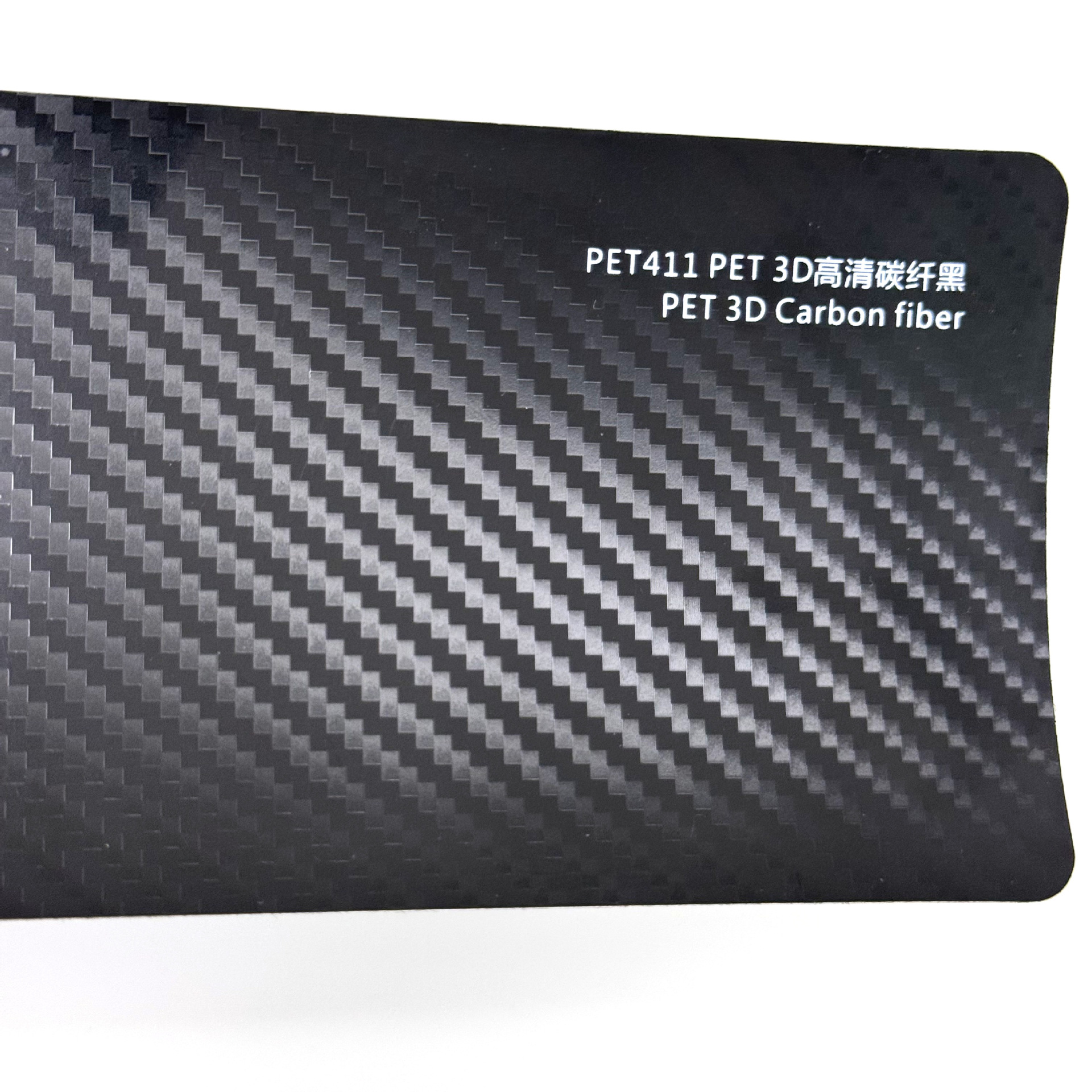 Car Pet Simulated Carbon Fiber Color-Changing Film Matte Glossy Black Gold Silver 3D 4D 5D Carbon Fiber Pattern Car Color-Changing Film