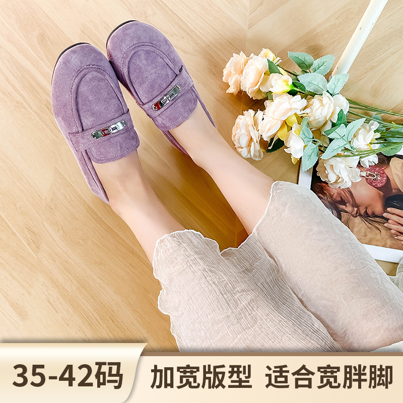 大码宽胖脚秋季新款英伦韩版法式复古气质时尚高级感方头单鞋女|undefined