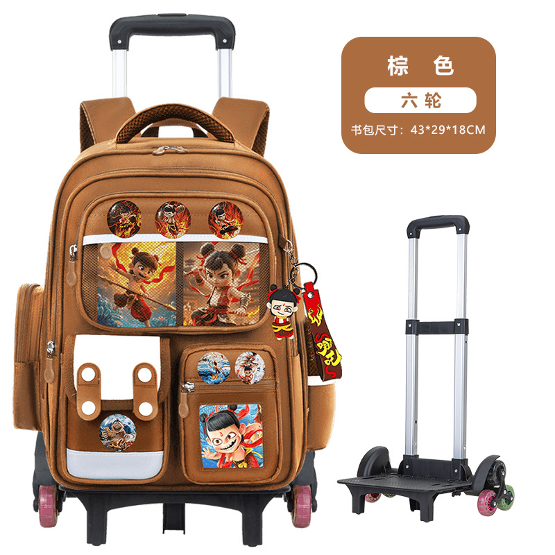 Nueva mochila de tirón para estudiantes de primaria 123,456 grados mochila de niños de gran capacidad mochila de chicas y niños