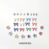 Цветочная таблетка вышивка 12 цветов 1.9*2.5cm конфет цвет бант гладильная модель горячего расплава клей аксессуары ручной работы наклейка