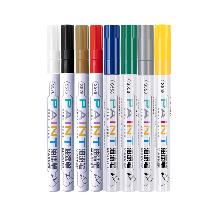 Bolígrafo de pintura Deli S558/S576, bolígrafo de alto brillo, bolígrafo blanco dibujado a mano, bolígrafo para dibujo artístico, bolígrafo plateado, bolígrafo para colorear, marcador