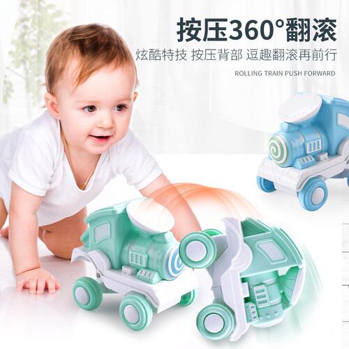 Stunt dump truck 360 degree toy car Cross-border hot selling push and roll train cool children's gift wholesale