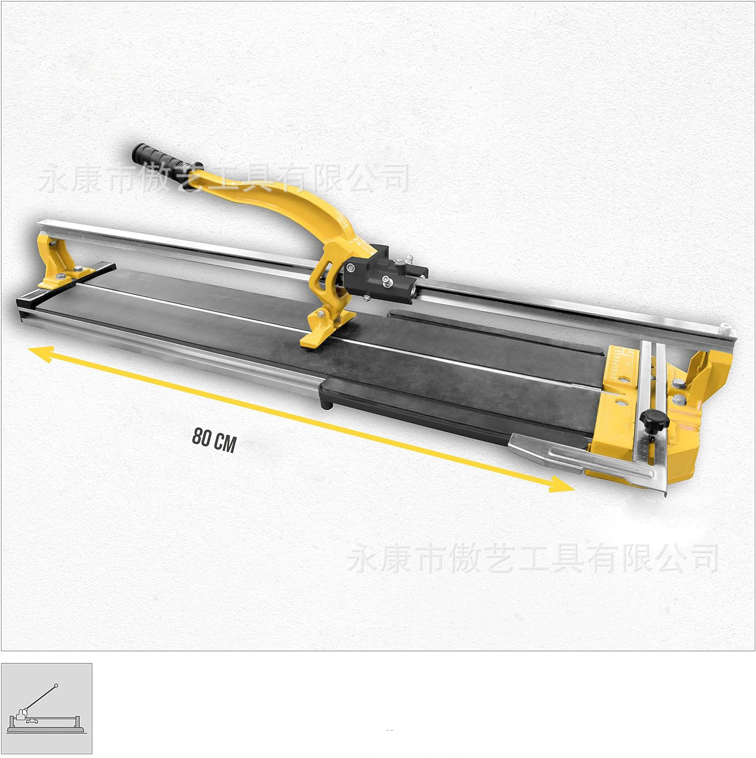 AE12-1瓷砖切割机推刀手动切磁砖贴地砖工具单轨铝合金带靠尺
