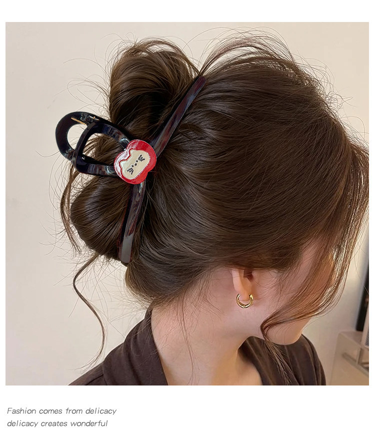 Korean Style Haarklammer Herbst/Winter groß für dickes Haar Hinterkopf Hai-Klammer Premium Haarspange zum Hochstecken Haarklip