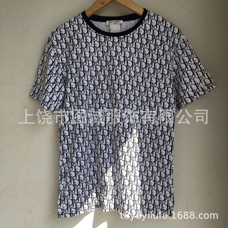 Di's Brand Full Logo Print Trendy Unisex Sports Casual Round Neck Short-Sleeve T-Shirt Top, One-Piece Drop Shipping, Casual and Versatile Di's Brand Full Logo Print Trendy Unisex Sports Casual Round Neck Short-Sleeve T-Shirt Top, One-Piece Drop Shipping, Casual and Versatile