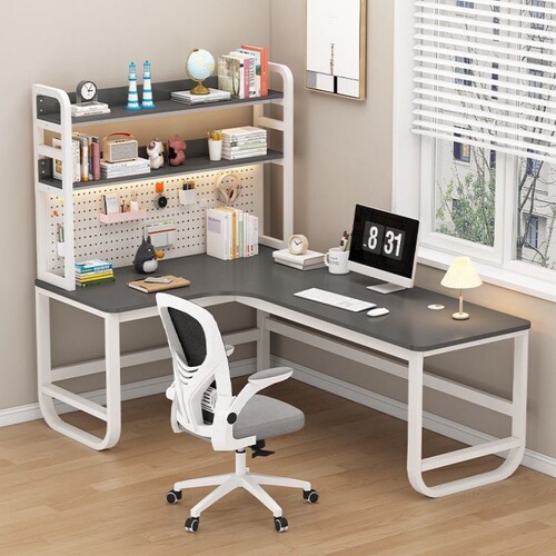 zsr corner desk bookshelf combination simple cream wind tunnel board desktop home computer desk students learn to write