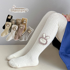 2023 Spring and Autumn Children's Leggings Girls Baby Cotton Stockings Pantyhose Little Rabbit Baby Leggings Wholesale Outerwear