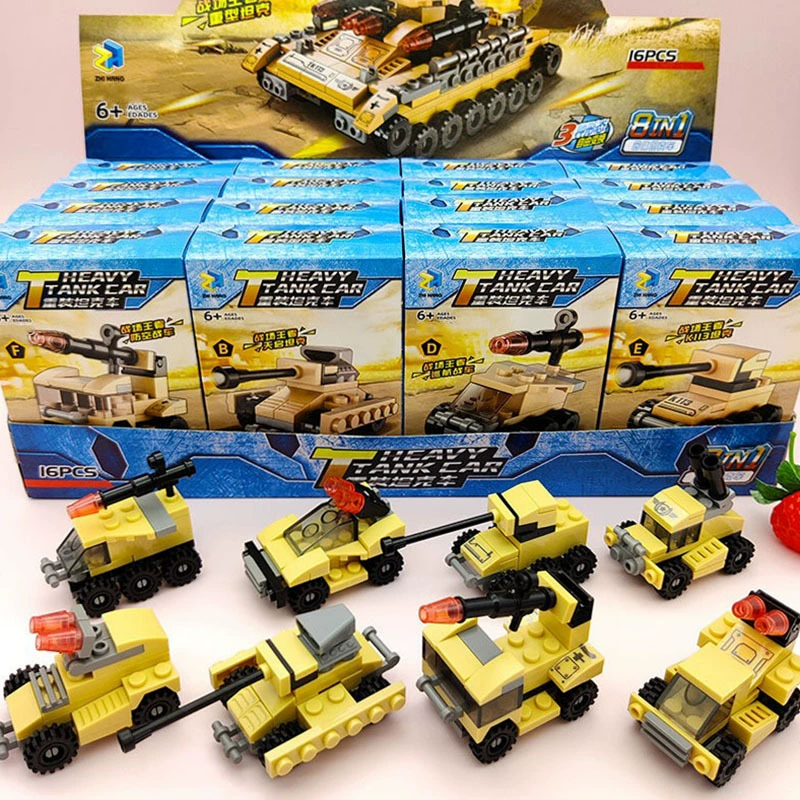 Набор строительных элементов (совместимый с LEGO) минифигурки и оружие, пластиковая цветная коробка, 11×8 см, витринные изделия