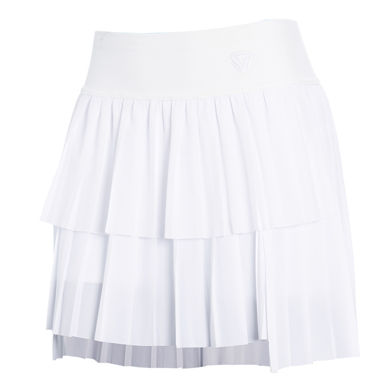 Falsa falda deportiva corta de dos piezas running falda de mitad de verano para mujeres secado rápido blindaje de pantalón de tenis anti-luz transpirable