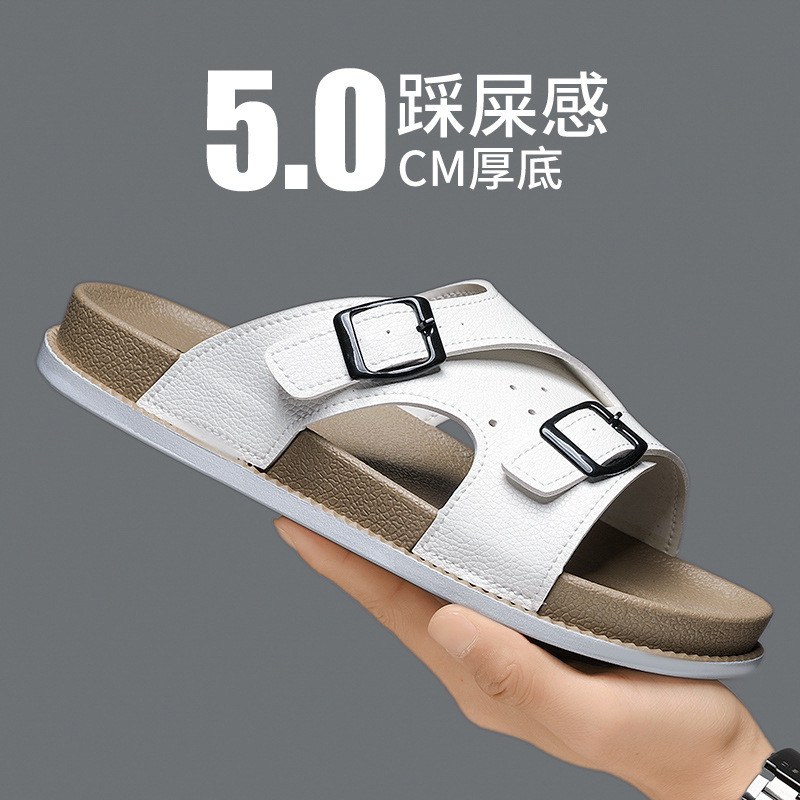 夏季凉鞋男款休闲拖鞋2025新款外穿运动开车两用耐磨沙滩凉拖批发