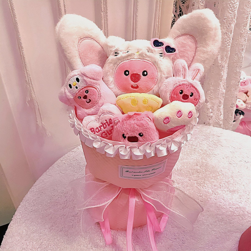 Regalo de Año Nuevo, muñeca Kuromi, ramo de dibujos animados, flor eterna, regalo de cumpleaños para niñas y novias