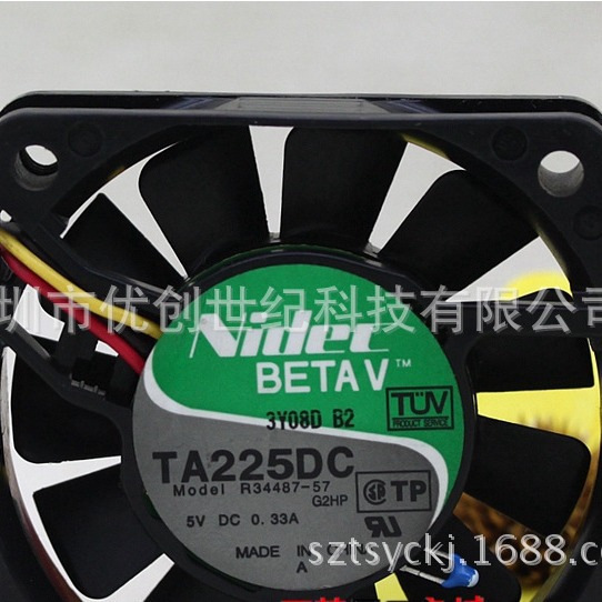 原装NIDEC TA225DC R34487-57 6015 5V 0.33A 6cM 热感应散热风扇
