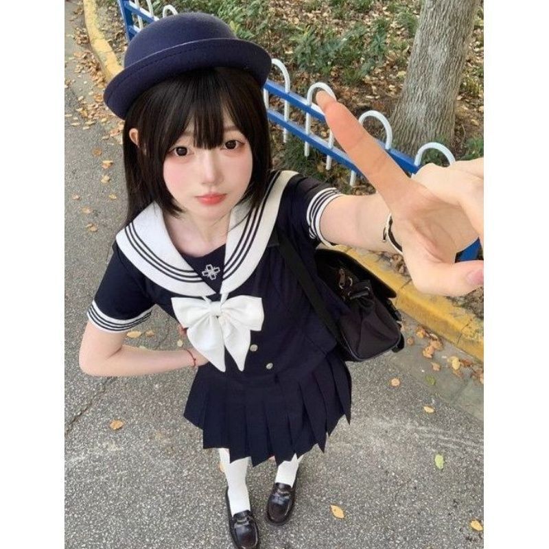 【Xiaoshi Xia】New Jk Sailor Uniform Long and Short Sleeve Shirts, Original Academy Style Uniform Long and Short Sleeve Shirts, Jk Skirt 【Xiaoshi Xia】New Jk Sailor Uniform Long and Short Sleeve Shirts, Original Academy Style Uniform Long and Short Sleeve Shirts, Jk Skirt