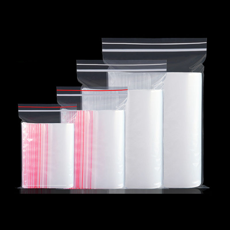 现货透明pe自封袋加厚食品保鲜密封袋塑料封口袋饰品包装袋可印刷