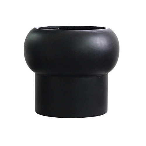 Nordic ins style fat floor basin cement breathable set basin large diameter black and white home decoration flower pot
