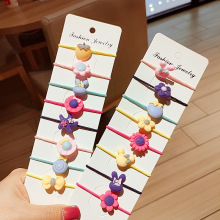 网络爆款儿童发饰皮筋头绳 卡通打底女童扎头发皮筋发圈套装地摊