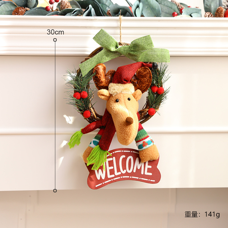 Nuevo estilo transfronterizo Decoración navideña Escena navideña Decoración de árboles Decoración de ancianos Diy Adornos de alces hechos a mano