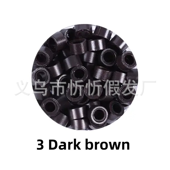 5030 anillo de extensión del pelo peluca anillo de silicona extensión del pelo de aluminio hebilla palo pluma extensión del pelo herramienta anillo bucle pelo