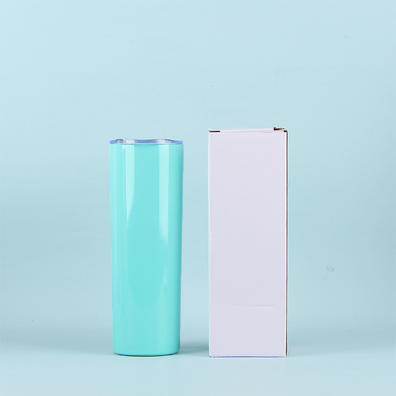 20oz taza de vacío portátil taza recta adelgazante taza de acero inoxidable taza recta taza de coche 600ml