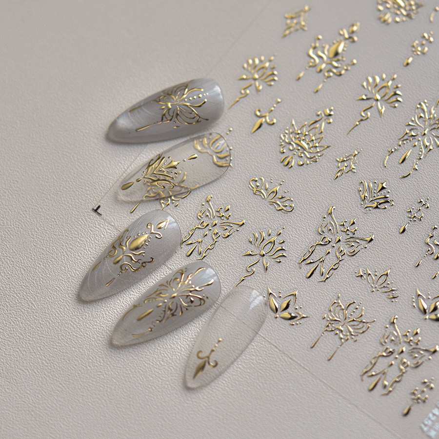 Artículo de uñas nuevo estampado pegatinas de uñas para teléfonos móviles pegatinas de uñas para niños antiguo auspicioso pegatinas de uñas