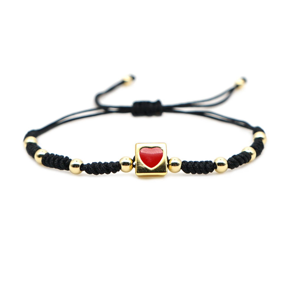 3g Weight No Inlaid Inlay Material Bracelets Classification rope Chain Material Cord In Chain Chain Type Anniversary, Business, Travel Occasion Alloy Material Geometric Pattern Women'S Gender Fashion Style Beaded, Handmade Craft Simple Fashion Zinc Alloy Enamel Daisy Flower Bracelet 4