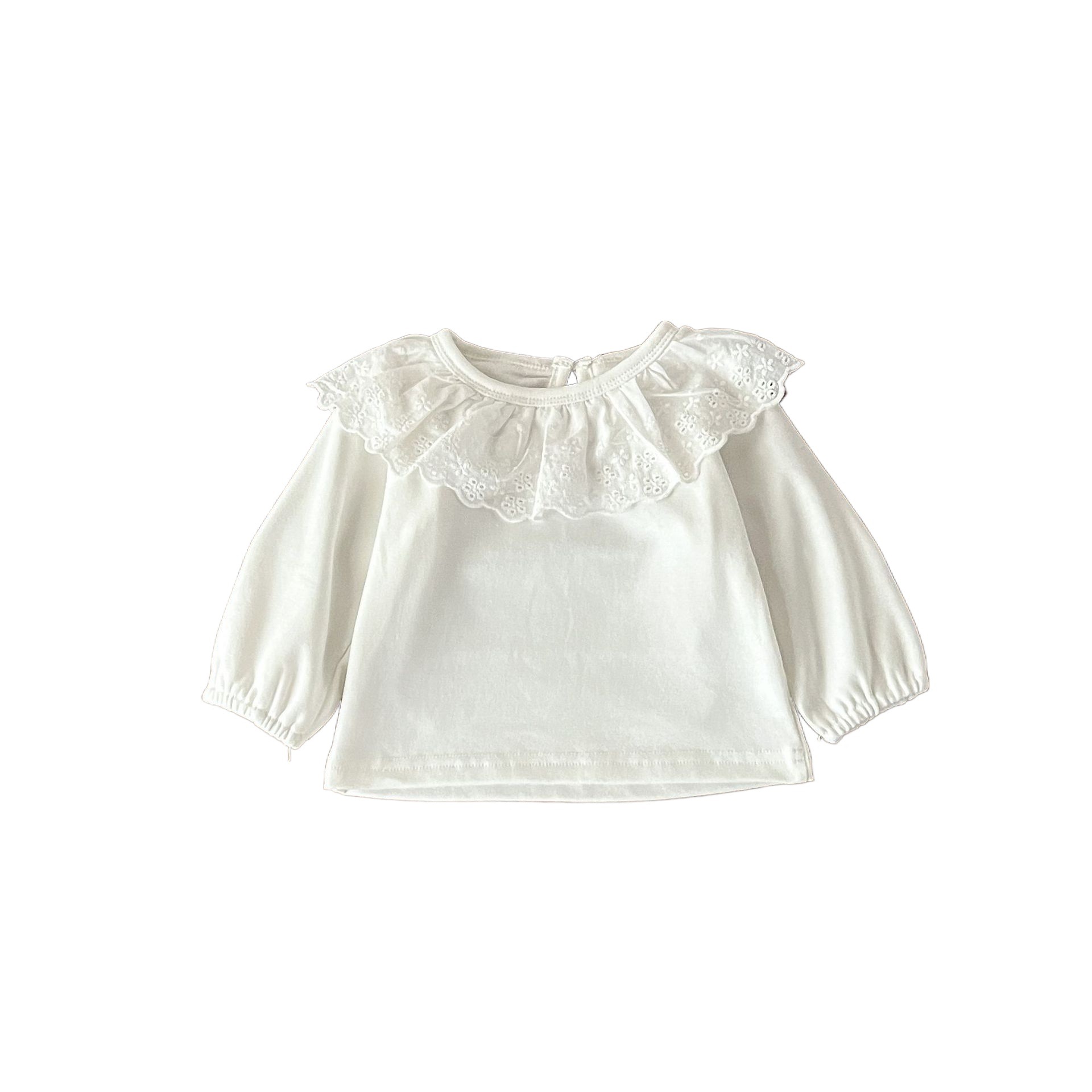 Estilo coreano niñas bebé algodón alto elástico todo partido encaje bottoming camisa ins recién nacido suave piel-friendly top