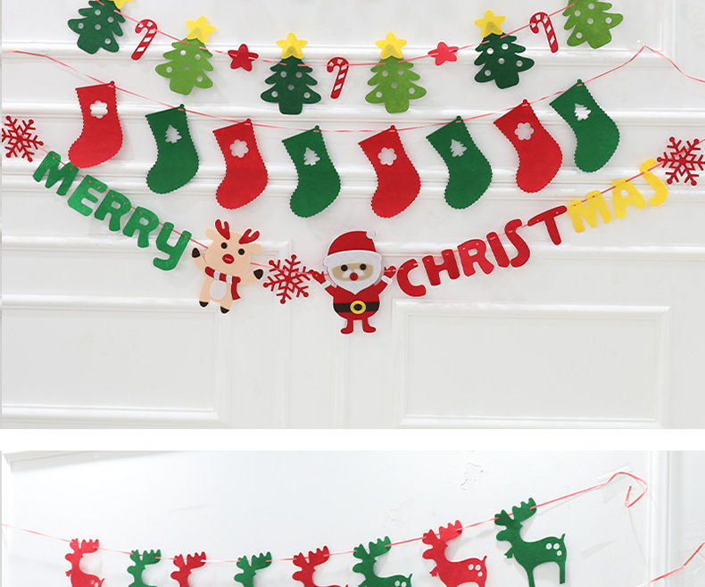 Christmas Christmas Tree Deer Nonwoven Party Flag display picture 3