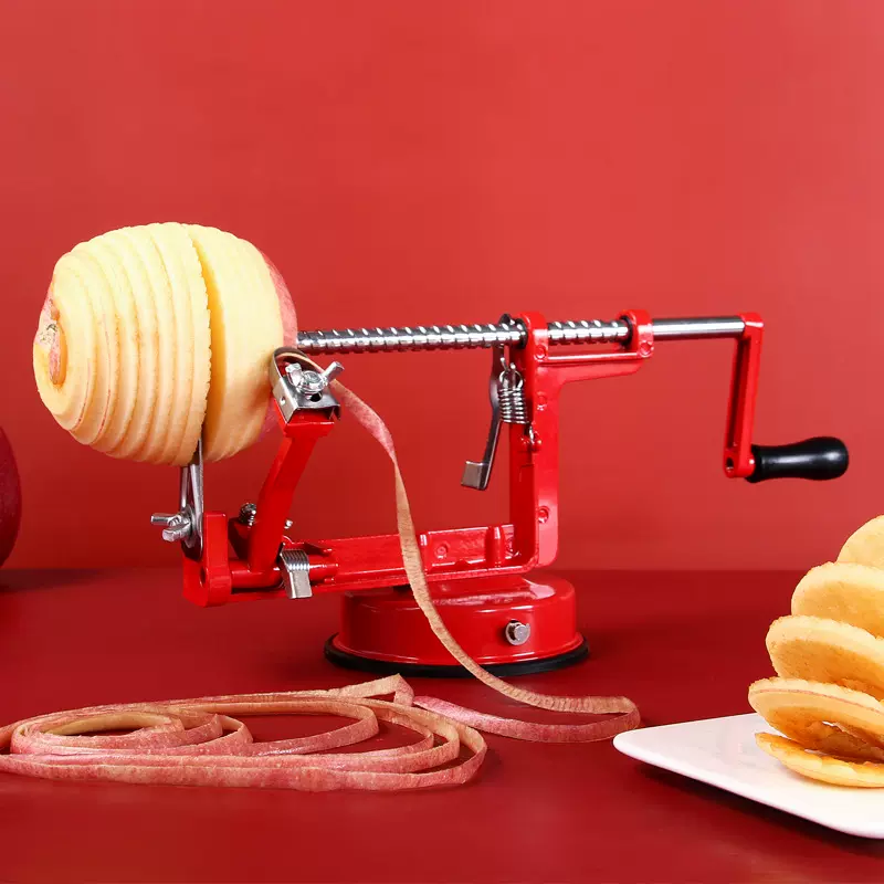 削苹果皮神器全自动的水果去皮带盒的刮皮刀带合家用机器手摇削果