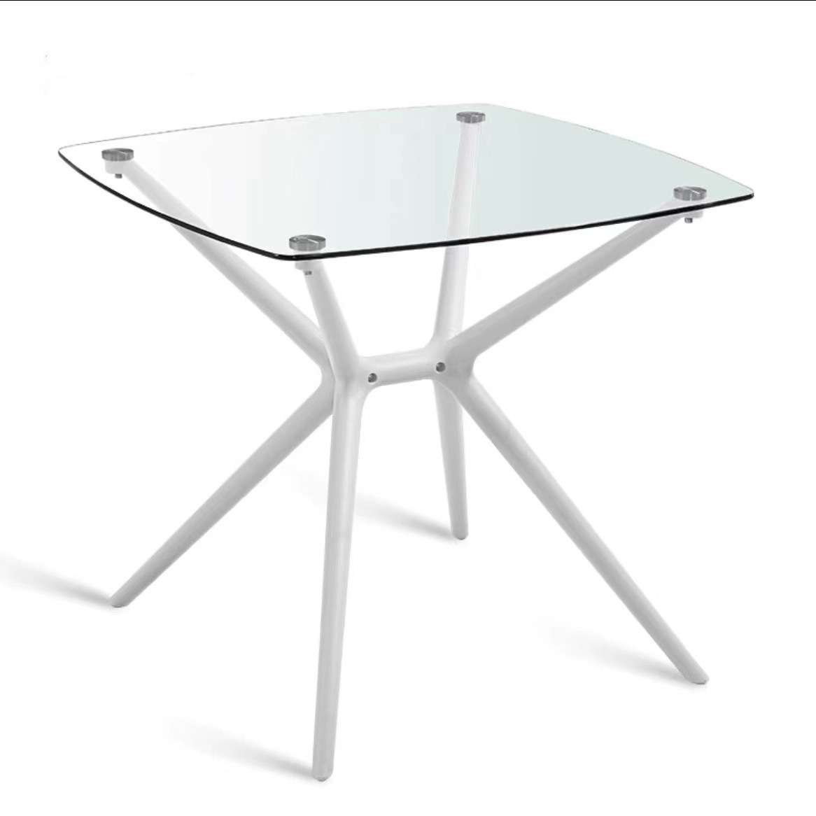 Fábrica directa simple mesa de recepción combinación de mesa de vidrio temperado al aire libre mesa de café mesa de ocio