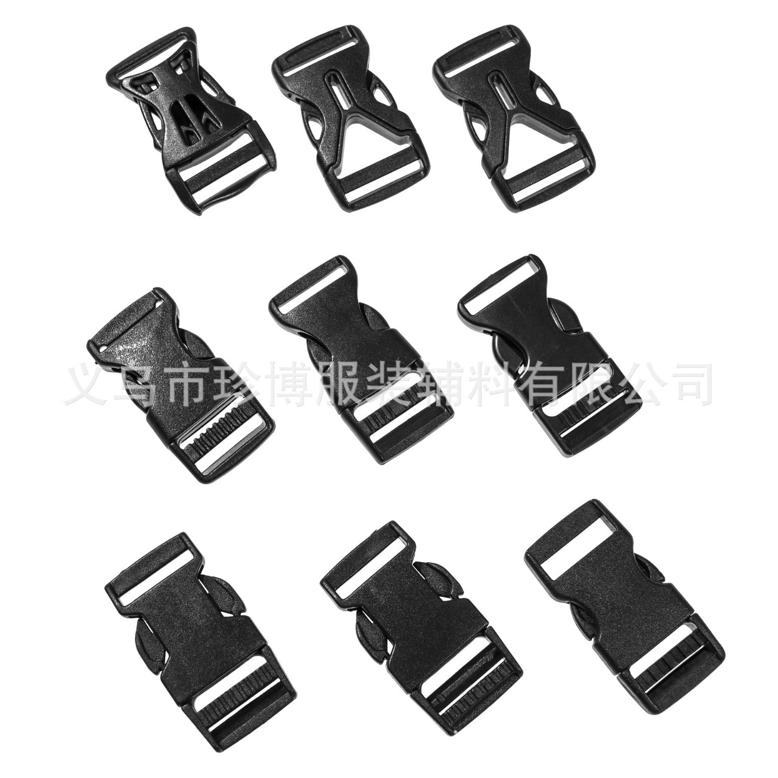 厂家直销箱包各规格锁扣 纯色高强度拉力扣 耐用尼龙材质插扣