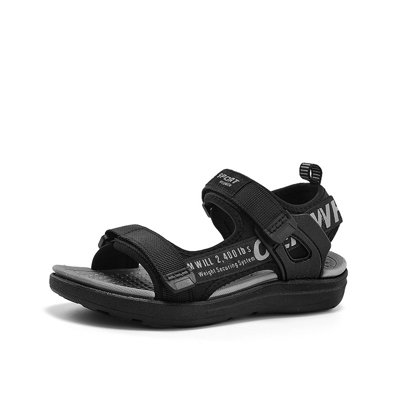 1901 niños de tamaño mediano y grande estilo coreano de suela suave zapatos deportivos de playa sandalias para niños 2024 nuevo niño de verano