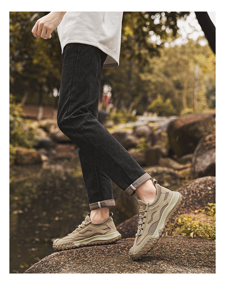 2024 nuevos zapatos de seguridad para el trabajo informales, delgados y huecos para hombre, deportivos, de malla transpirable de verano_voghion.com