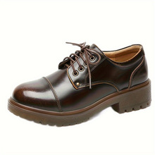 W 73039 Preppy Vintage Leather Shoes ѧԺ�縴��СƤЬŷ����
