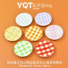 YQT迷你甜品盘子奶油胶树脂配件diy食玩小碟子过家家玩具桌面摆件