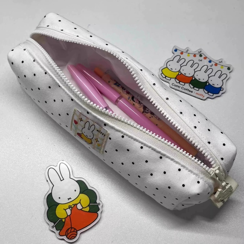 フレッシュミッフィー KT 猫筆箱 シンプルで高見えする女の子 かわいい化粧品袋 大容量 学生文具筆箱|undefined