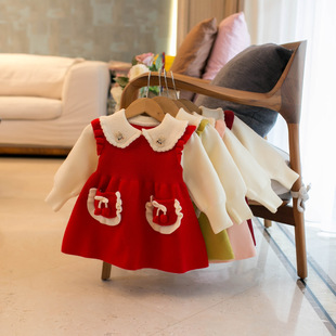 MMTKIDS 2025���ﶬ���¿�كɼ�Ůͯ�ɐ�С����ë��ȹ N773