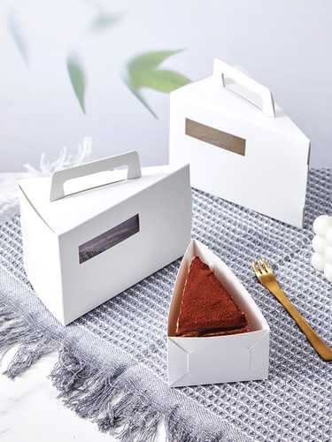 Mousse triangle sliced ​​Western cake cut into cartons Afternoon tea dessert packaging box Sandwich packaging box